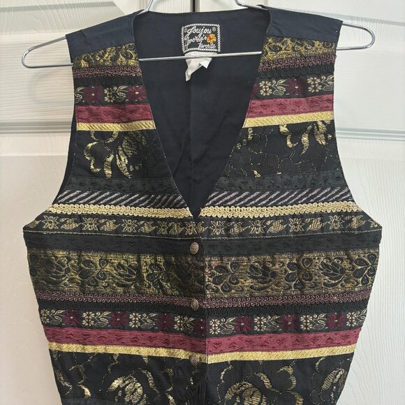 Womens Colorful Vest with Fringe bottom. Size small - Picture 1 of 3